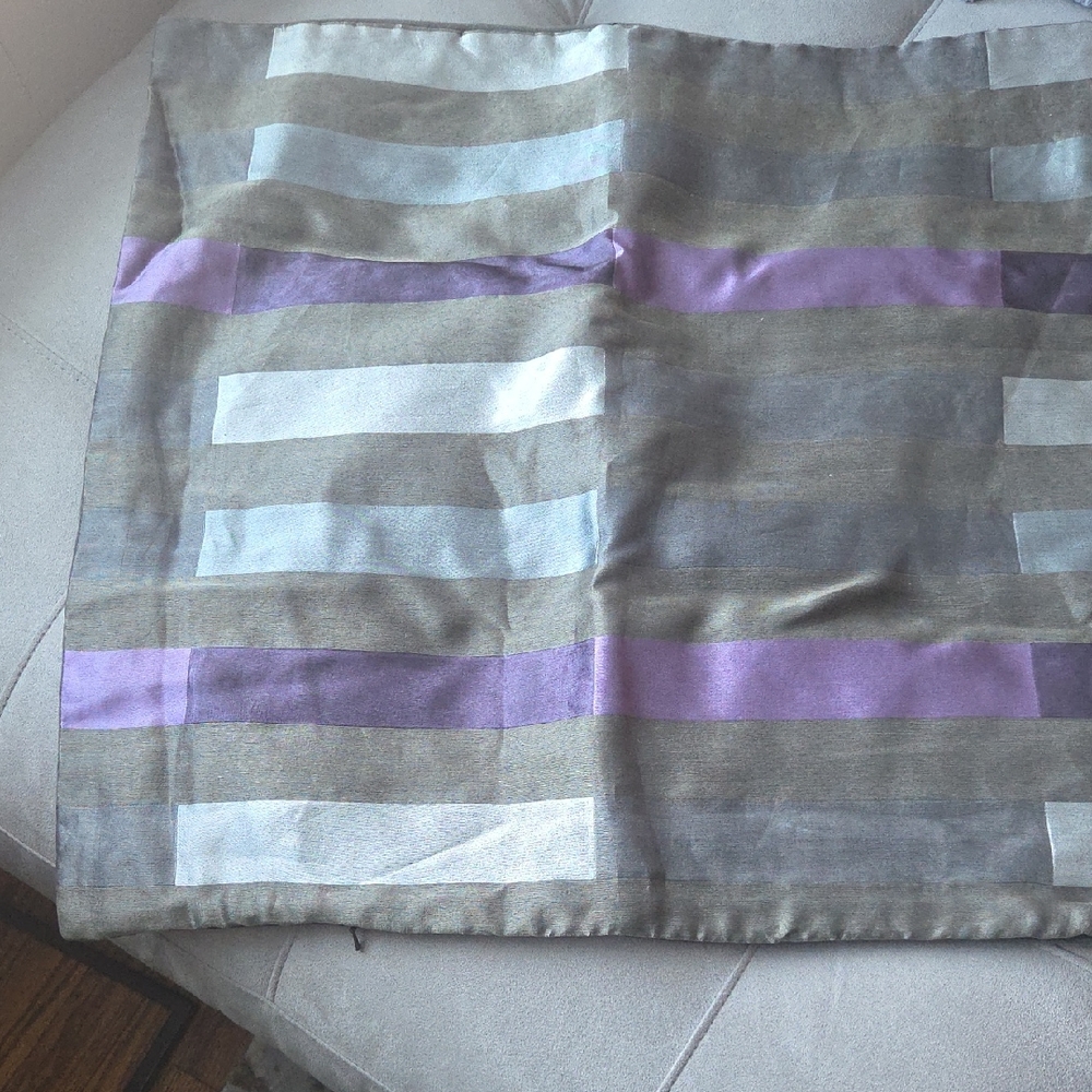 Crate&Barrel Gray and Purple Pillowcases